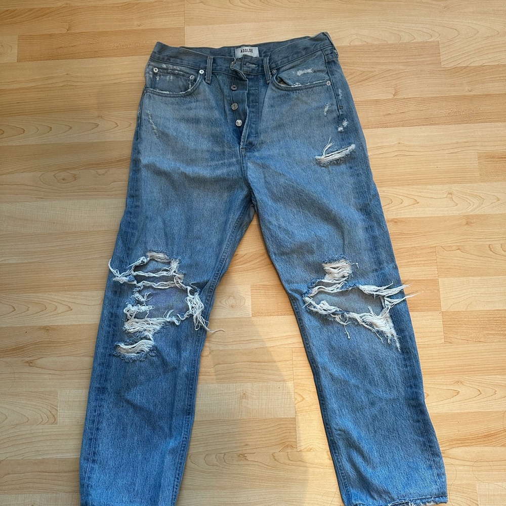 Agolde Relaxed Distressed Denim Jeans